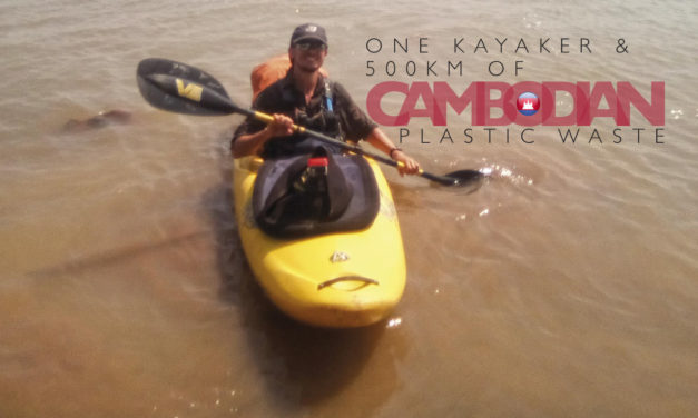 One kayaker and 500km of Cambodian plastic waste