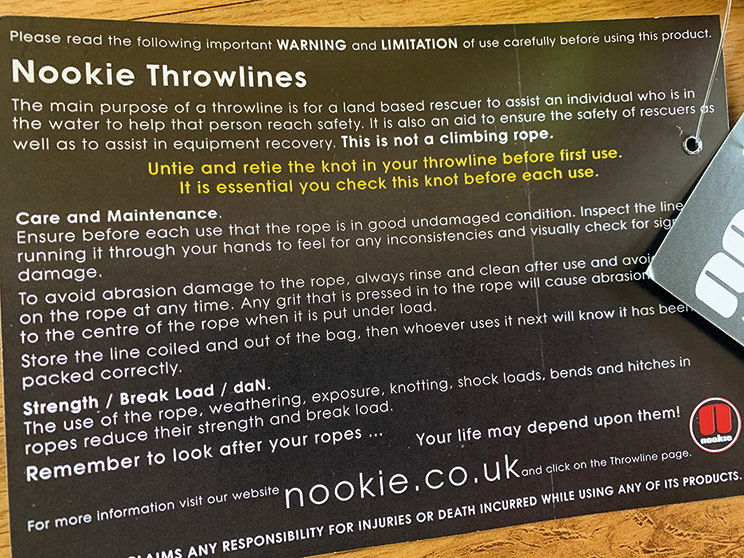 Nookie Hornet 18m rescue throwline