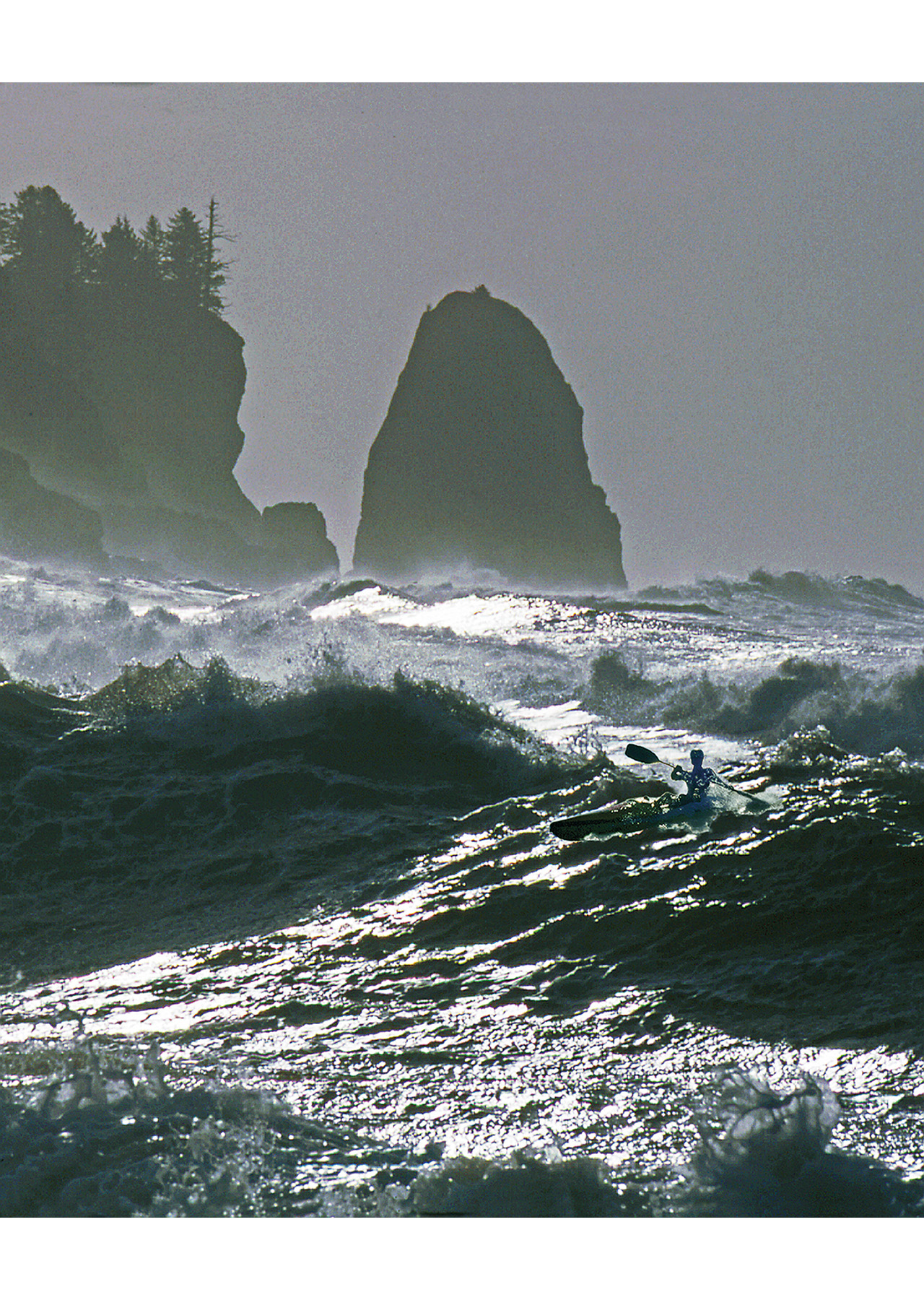 Kayaker Storm Surf