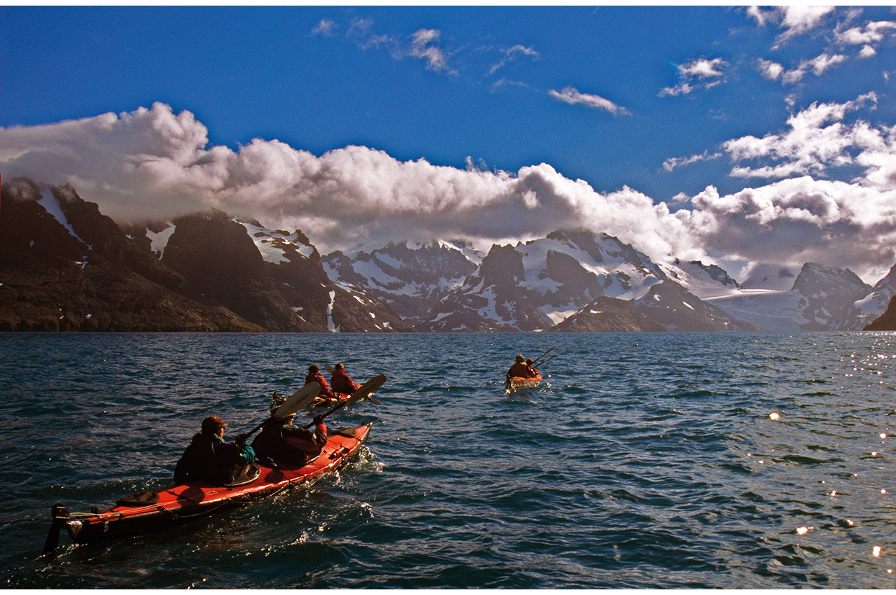 Kayaks, South Georgia Island, Antarctica