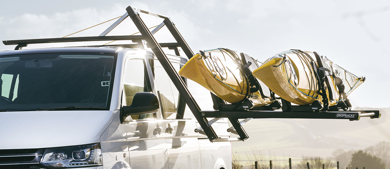 Dropracks kayak roof loading system 