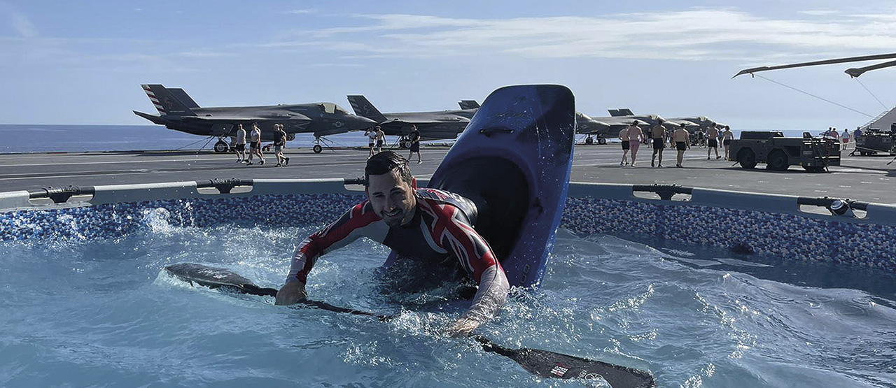 Bowstall-on-an-aircraft-carrier