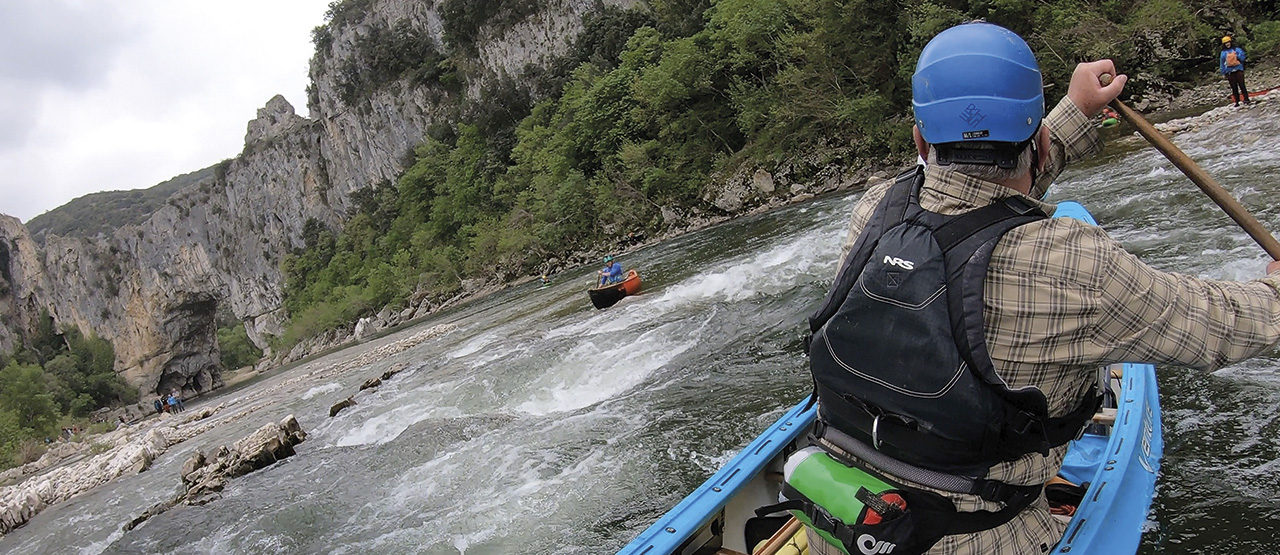 Ray Goodwin’s paddling the Ardeche