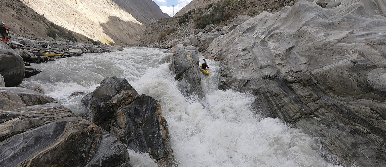 The Braldu River, the Indus tributary just before the Rondu Gorge