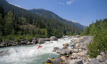 The glacial fed creek of Clendinning, BC