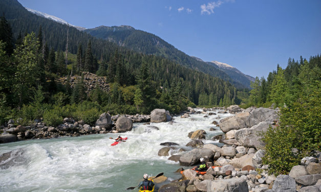 The glacial fed creek of Clendinning, BC