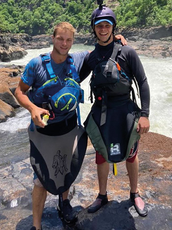 Zac on the right with Leo