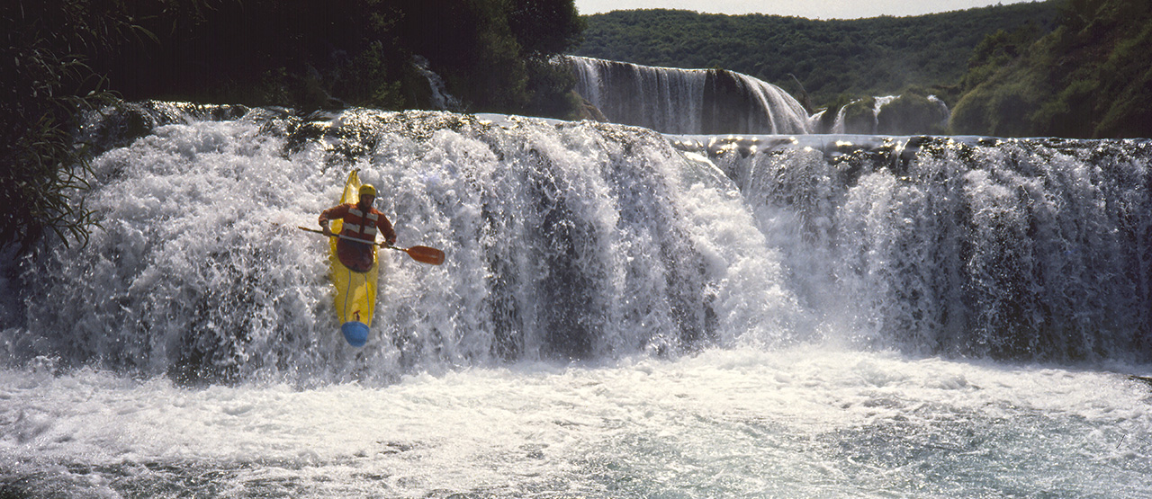 Mike on the Strbacki Buk River Una, Bosnia and Herzegovina. Photo: Chris Walker