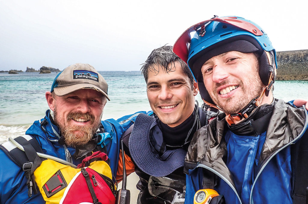 Toby and Michal with Nico in Point de Raz, Brittany.