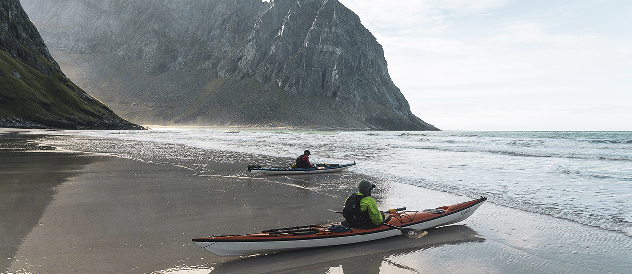 sea kayaking in Lofoten, Norway