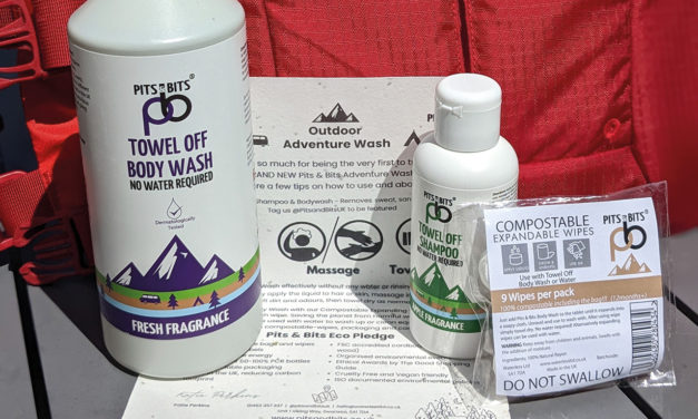 Pits and Bits Towel Off body wash and shampoo