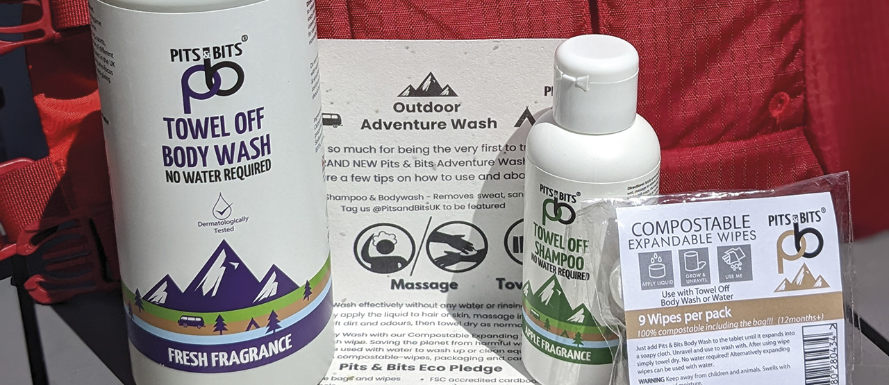 Pits and Bits Towel Off body wash and shampoo