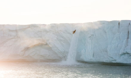 Aniol Serrasolses’ incredible 20-metre drop from Svalbard’s glacial giant