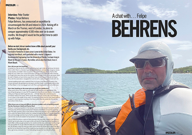A chat with… Felipe Behrens before his planned epic circumnavigation of the British Isles.