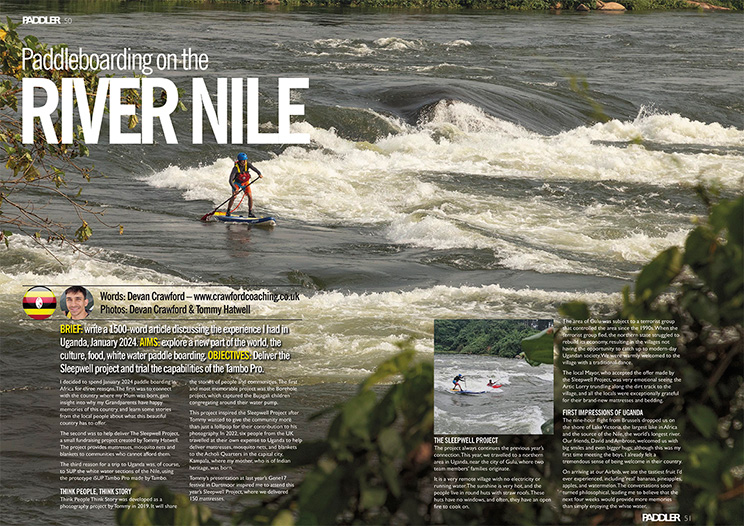 SUP on the River Nile. By Devan Crawford