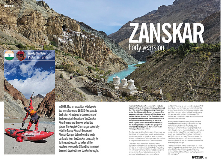 Zanskar: two expeditions 40 years apart. By Guy Baker