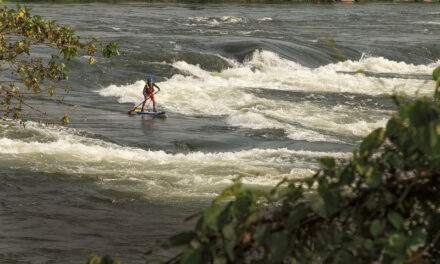 Paddle boarding on the River Nile