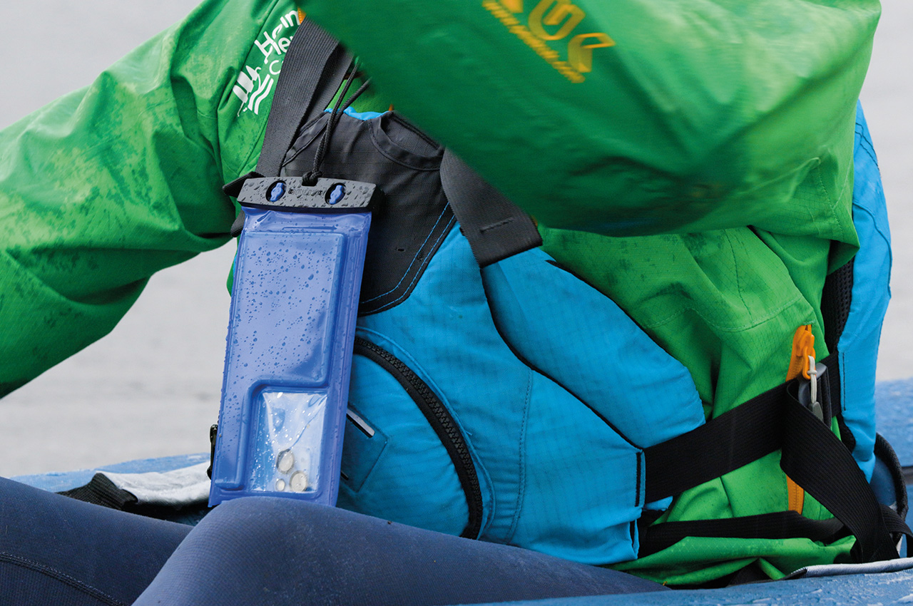 Carry a mobile phone 