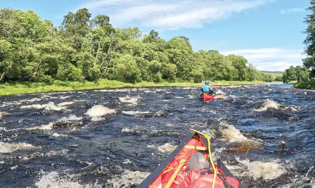 Pensioners Canoeing on the River Spey