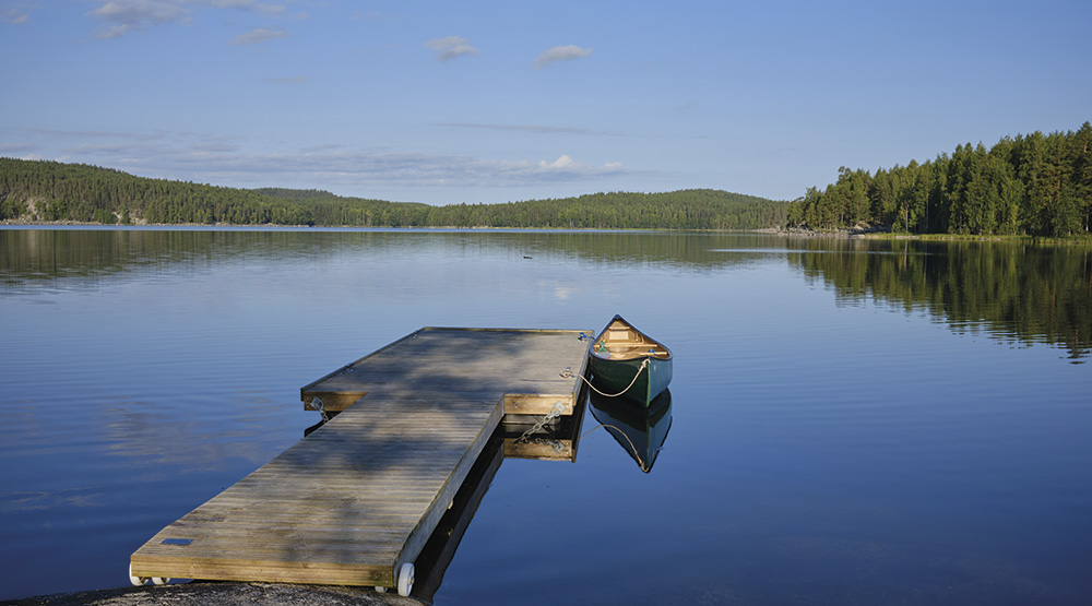 A canoeist in Finnish Karelia