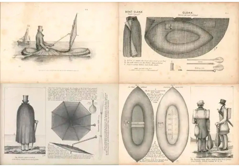 Photos: National Maritime Museum, London. https://www.rmg.co.uk/stories/blog/library-archive/boat-cloak-or-cloak-boat