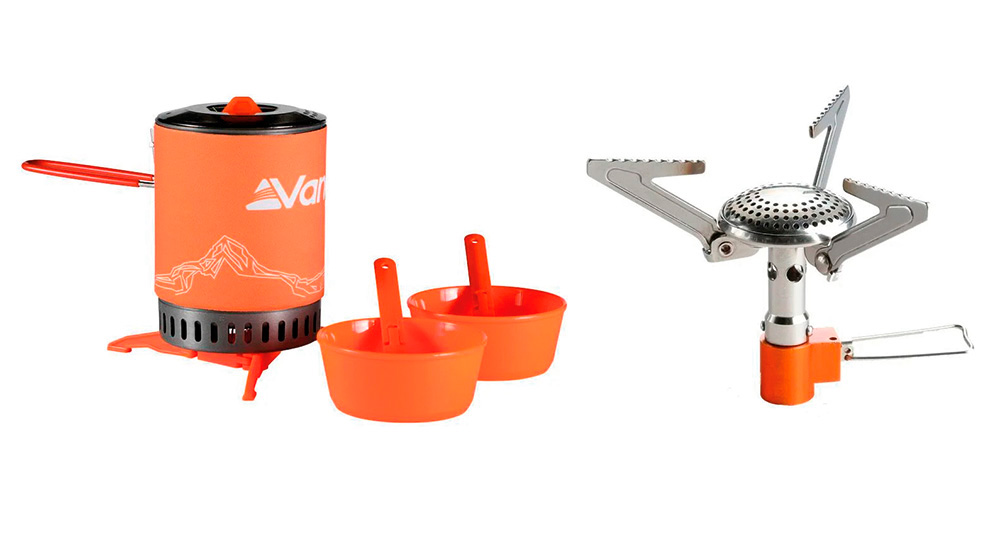 Vango Ultralight Heat Exchanger Cook Kit and Vango Atom Stove
