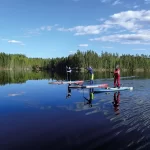 Paddling under the midnight sun