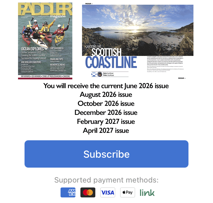 Paddler magazine annual subscription