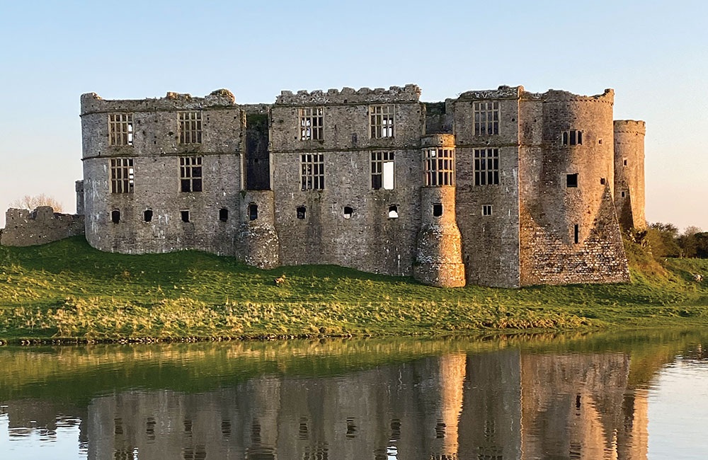 The Ghost Ape of Carew: Carew Castle from Lawrenny Quay, Pembrokeshire
